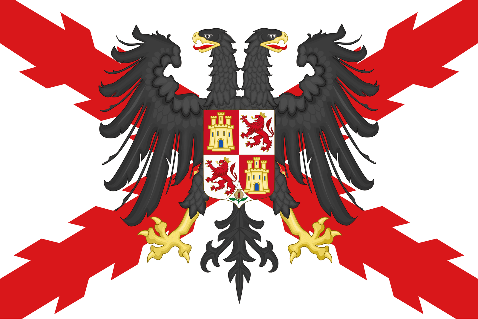 Bandera de los Tercios Españoles con la Cruz de Borgoña