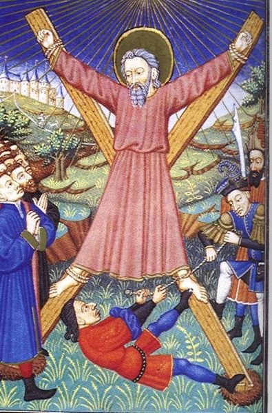 San Andrés crucificado en la Cruz de Borgoña